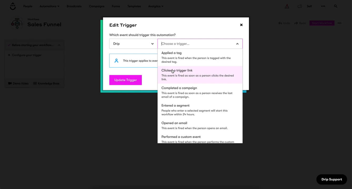 Drip UI, UX Design SaaS Application Design saas ui